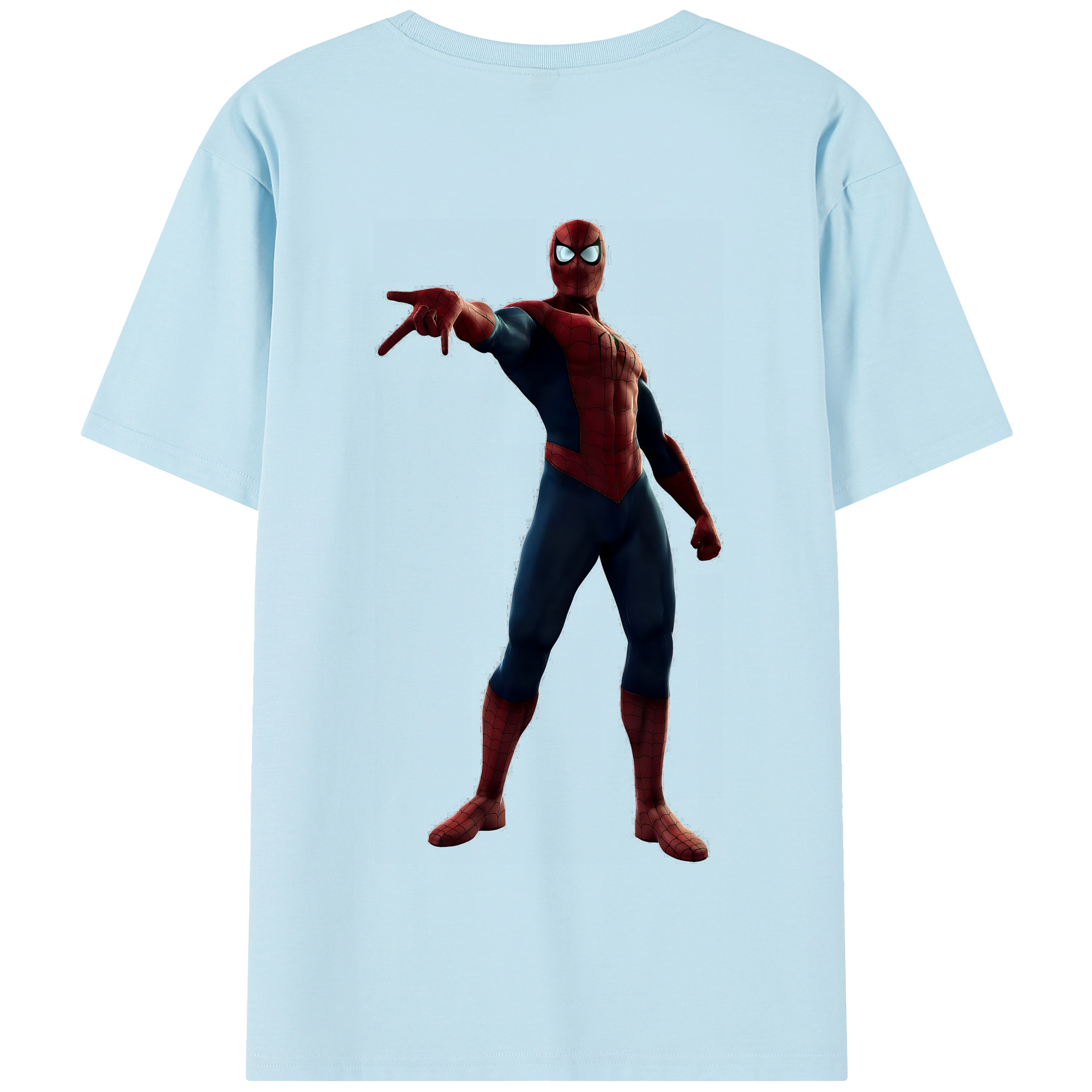 （画像用） Spider Man スパイダーマン 綿100％半袖Tシャツ（背面プリント）